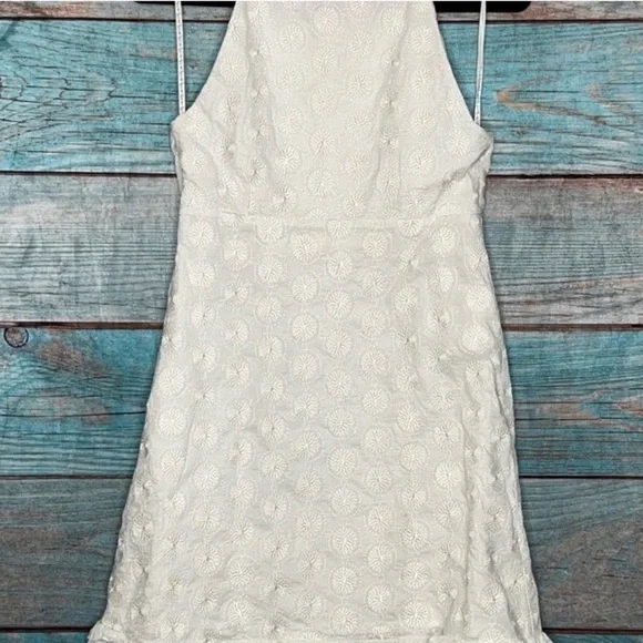 Lilly‎ Pulitzer Jacqueline Dress 4 Lace Tropical Fruit Pearl White Shift Ruffle - Picture 5 of 11